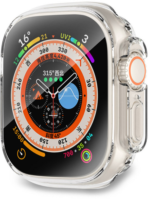 더조은셀러 풀디펜 풀커버 일체형 젤리 케이스 애플워치 호환, 투명, 1개