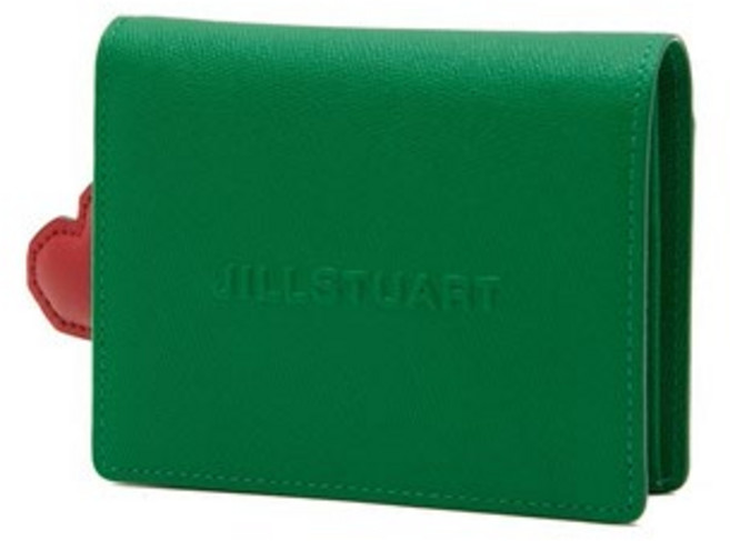 질스튜어트 JILLSTUART 핸드백 JAWA6E303E2 PAPER지폐수납가능 그린 로고 포인트 소가죽 2단 반지갑 113251