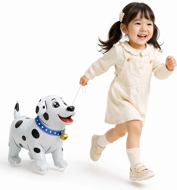 파티에진심인사람들 걸어다니는 동물 산책 풍선 놀이동산 바퀴풍선 끌고다니는 풍선, 1개, 달마시안