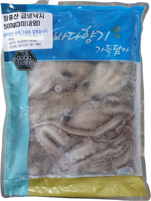 살아있는 그대로 얼린 장흥 국산 냉동 낙지 최상품 연한낙지 낙지볶음용, 1개, 국산 냉동낙지 500g(3-4미내외)