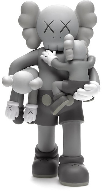 카우스 피규어 아트토이 팝아트 작품 KAWS Figure 홀리데이 컴패니언 클린슬레이트 Clean Slate, 그레이, 1개