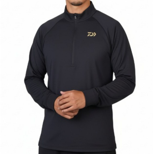 다이와 낚시 긴팔 티셔츠 하프 집업 이너티 가을 겨울 웨어