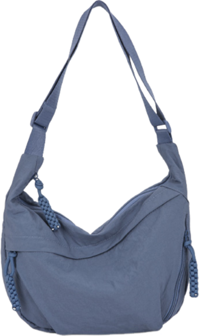 MOONBAG 耐磨尼龍布料 滑順可調背帶, 04.藍色