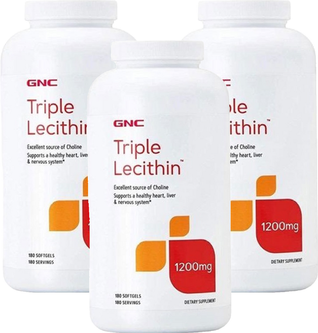 GNC 트리플 레시틴 1200mg 소프트젤, 180정, 3개