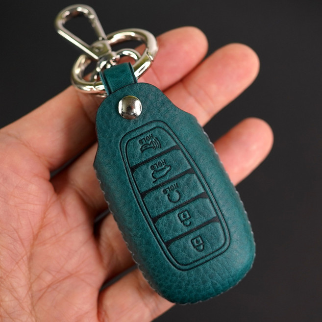 페레노 더 뉴 캐스퍼EV 호환 키케이스 스마트 키 가죽케이스 일렉트릭 차키케이스 펠리세이드 산타페, 미네르바복스 블루