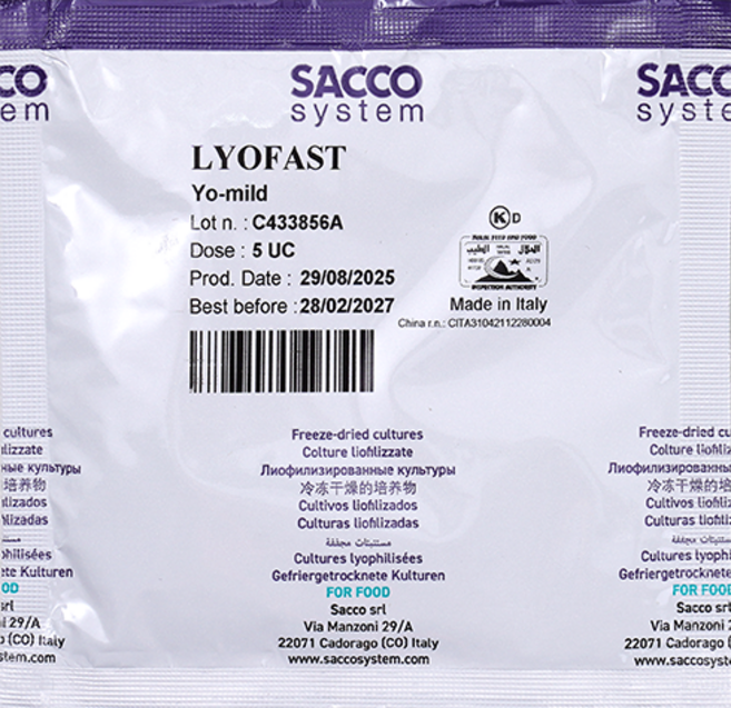 SACCO 사코 요거트 스타터 발효균 동결건조 유산균 LYOFAST YO-MILD, 1개, 10g