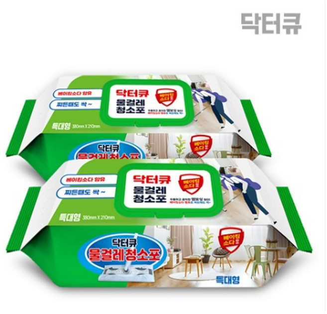 [비타랩]닥터큐 물걸레 청소포 특대형 380mmx210mm [30매 x 16팩], 단품