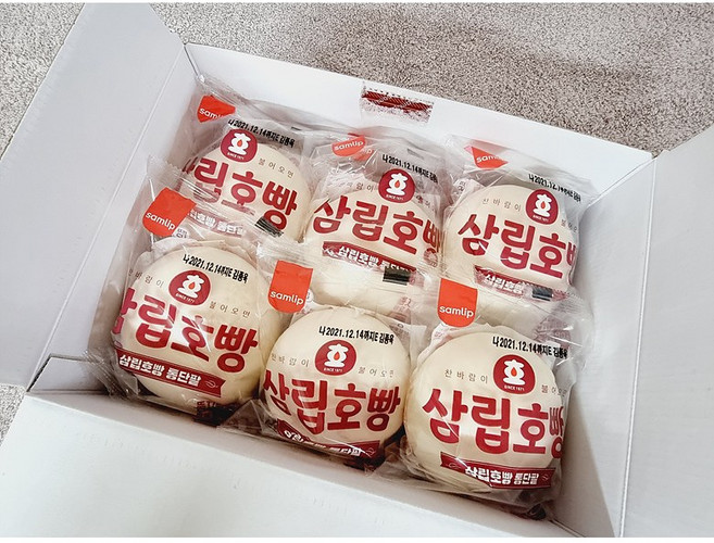 삼립 우리밀 팥호빵 12개, 1.08kg, 1박스