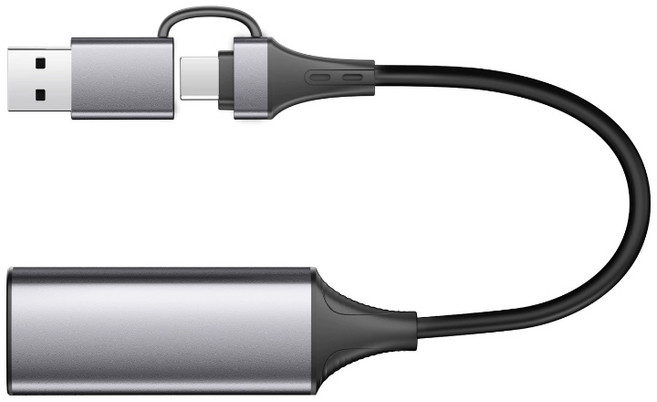 USB 3.0 影音採集卡 螢幕錄製 4K60Hz 適用筆記型電腦, 1個, 二合一3.0