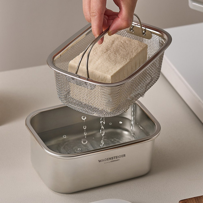 바겐슈타이거 무연마 드레인 스텐 304 박스 S 뚜껑 채반, 뚜껑+스텐채반+스텐박스