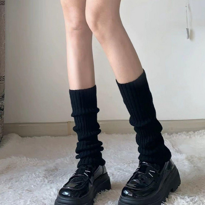 日系JK襪套 針織襪套女 學院風堆堆襪 秋冬長襪