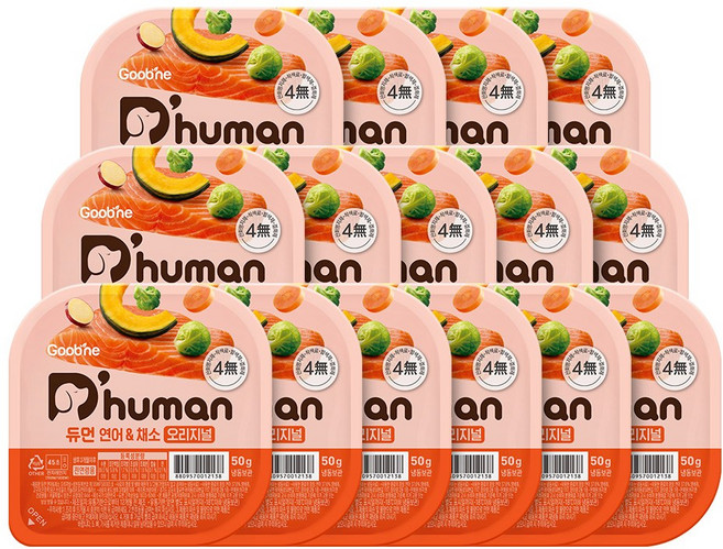 자연화식 연어&채소, 15개, 50g, 연어+채소