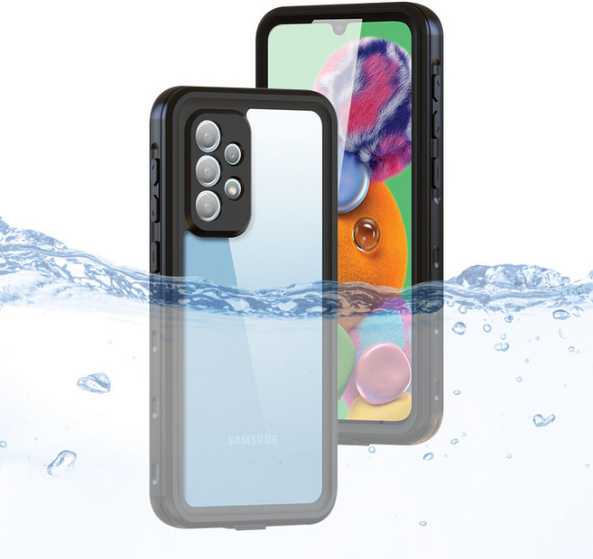 갤럭시 IP68 워터 스쿠버 방수 케이스, A34 5G (A346), 블랙, 1개