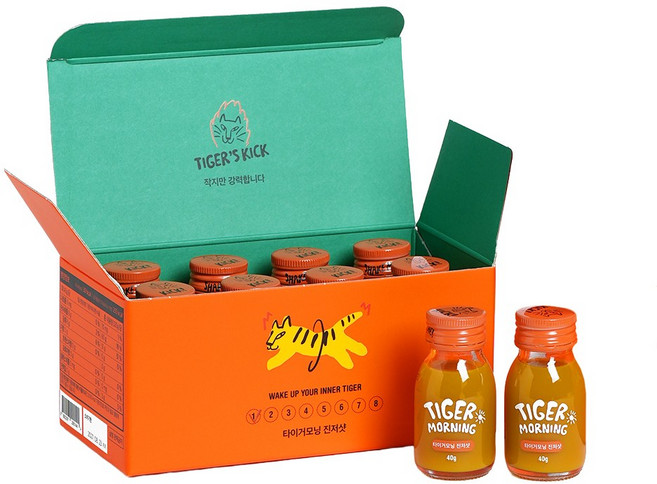 타이거모닝 진저샷 미니보틀, 40g, 8개
