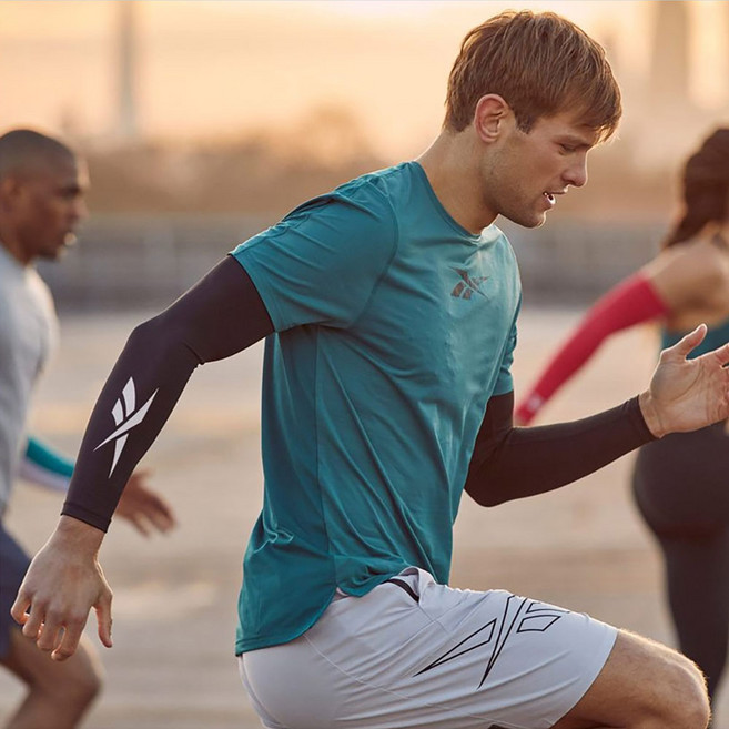리복 컴프레션 팔뚝 암 슬리브 토시 아대 보호대 2개 1set, 블랙, 1세트
