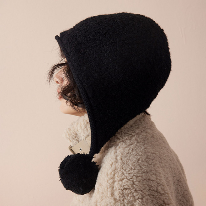 트렌드컨테이너 여성 겨울 방한 귀달이모자 군밤 울모자 따뜻한 귀마개모자