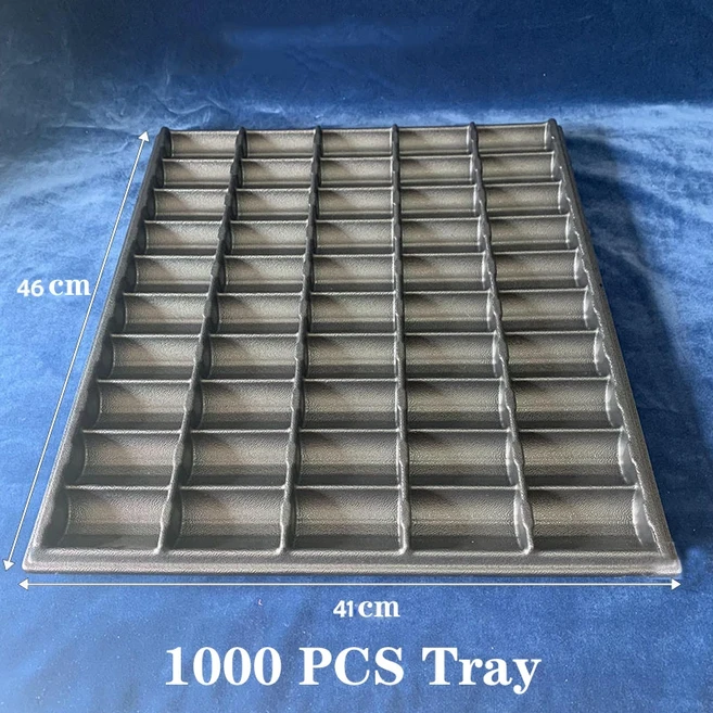 쿠쿠스토어 350/500pcs 텍사스 홀덤 포커 칩 트레이 블랙 잭 플라스틱 도박 카지노 클럽 보드 게임, 01 China Mainland, 02 1000 PCS Tray