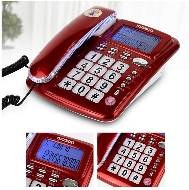 시나브로129 강력벨 빅버튼 빅화면 발신자표시 유선 전화기 사무실