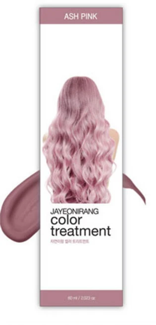 자연이랑 컬러 트리트먼트 60ml_애쉬 핑크, 애쉬 핑크(Ash Pink), 4개 - 쿠팡
