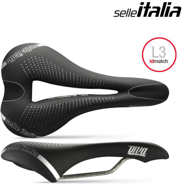 셀레이탈리아 DIVA GEL SUPERFLOW 자전거 전립선 안장, L3, 1개
