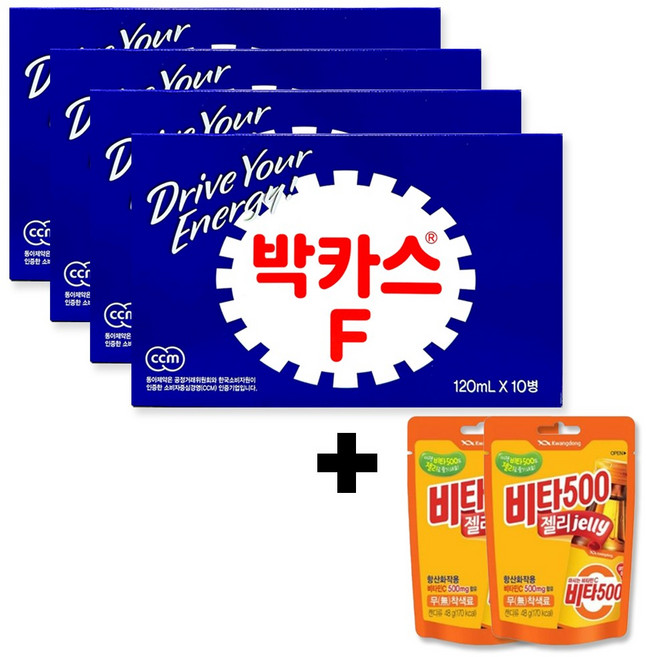 [오렌지팜] 박카스F 에프 액 40병 + 비타500 젤리 2개, 1세트, 120ml