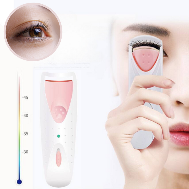 심플하우징 휴대용 온열 뷰러 속눈썹 뷰러고데기 속눈썹파마, 1개, 핑크