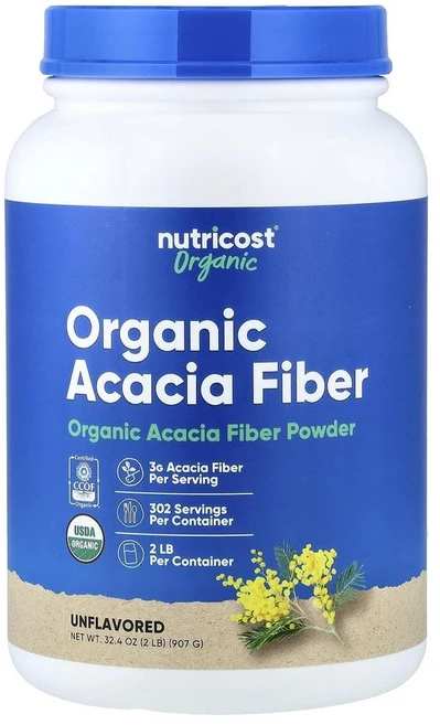 뉴트리코스트 유기농 아카시아 파이버 파우더 Nutricost Organic Acacia Fiber Powder 907g, 1개 - 쿠팡