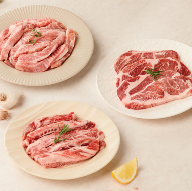 케이미트 이베리코 모둠구이 900g 항정살 목살 갈비살 각 300g, 1개