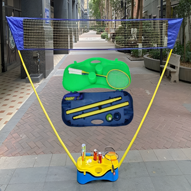 휴대용 배드민턴 네트 세트 간편 접이식 이동식 캠핑 야외 실내 셔틀콕 비치발리볼 그물 망, 네트단품, 옐로우