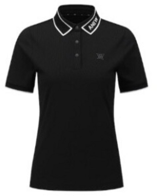 [ANEWGOLF] 어뉴골프반팔티 VQA QCYAGGMWTS62BK WOMEN LOGO POINT SHORT T-SHIRT _BK