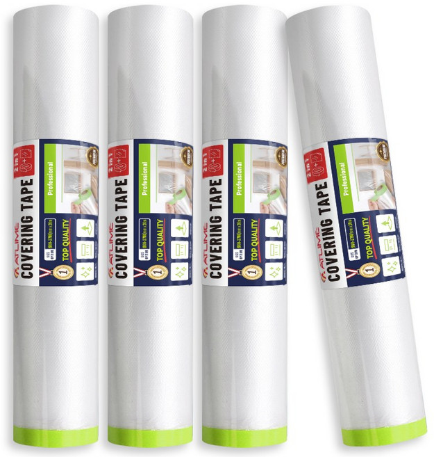 아뜰라임 보양 프리미엄 커버링 카바링 비닐 마스킹 테이프 그린, 4개