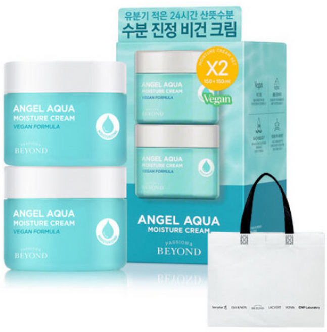 비욘드 엔젤아쿠아 수분진정크림 더블기획+쇼핑백, 1개, 150ml