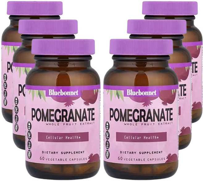 블루보넷 뉴트리션 슈퍼푸룻 석류 통과일 추출물 베지 캡슐 60정, 6개