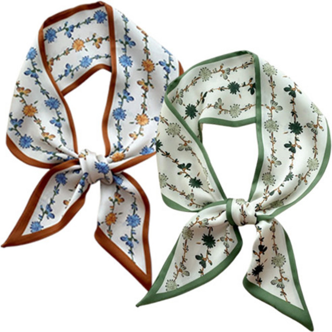 디아픽 슬림 스카프 세트 플라워 간절기 머플러