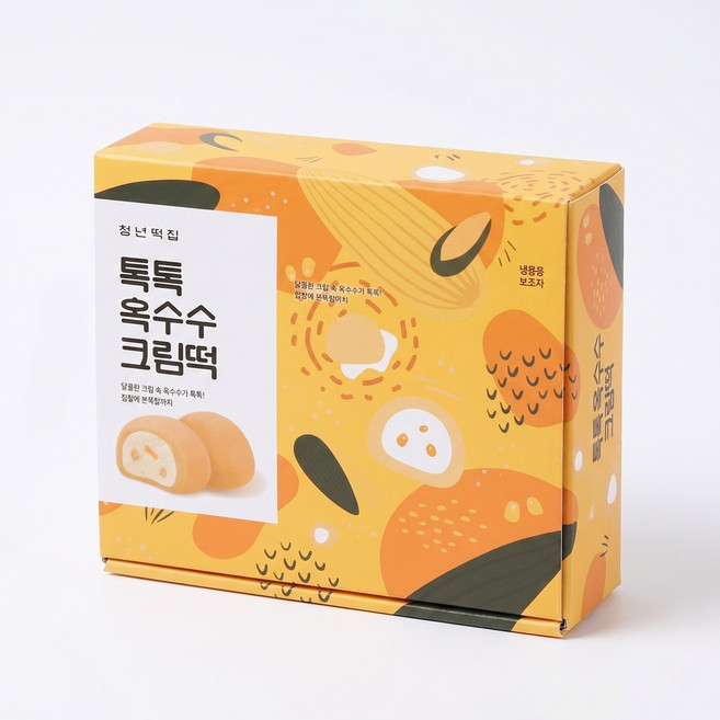 청년떡집 톡톡옥수수크림떡 디저트 찹쌀 간식 40g x 15개입, 15개