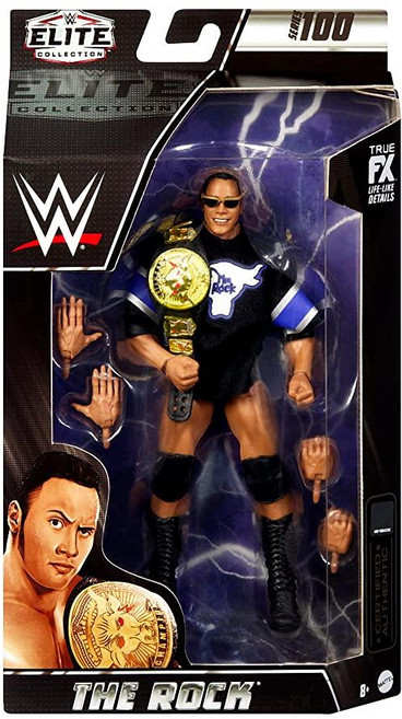 더 락 (브라마 불 벨트) WWE 엘리트 100 장난감 레슬링 액션 피규어