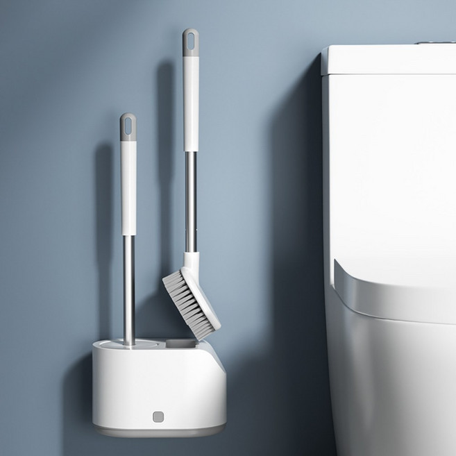 살림살림 무타공 트윈 욕실 변기 청소 브러시 청소솔 2종세트, 1세트