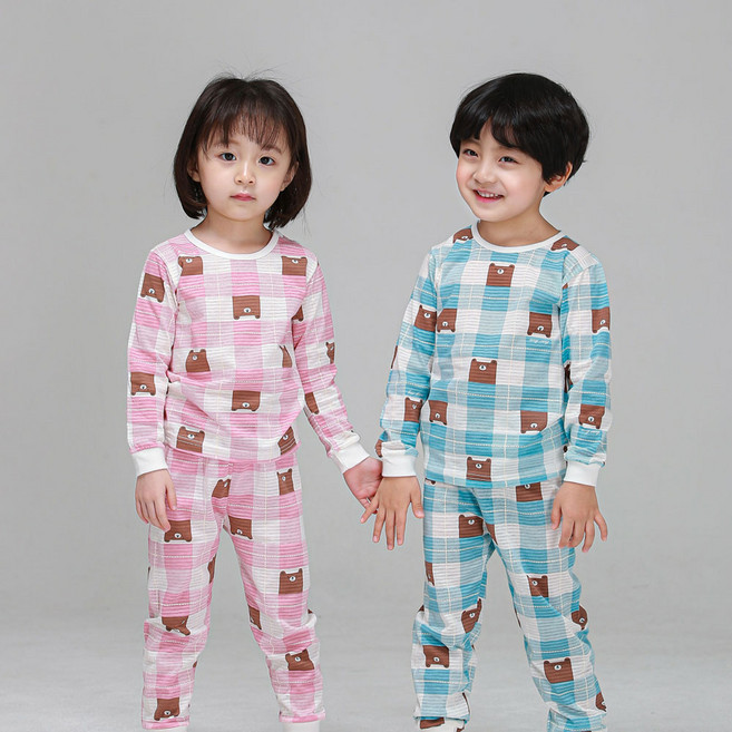 국내생산 쟈가드 긴팔 실내복 유아 아동 간절기 내의 파자마