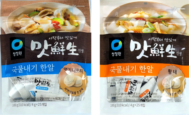 청정원 황태국물내기한알 100g+멸치디포리한알 100g, 100g, 2개
