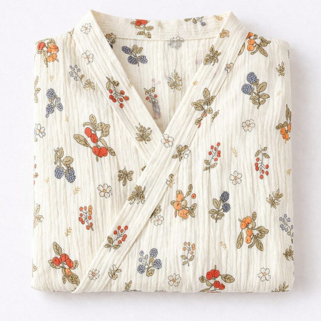 오르미 샤워 가운 순면 10종 가벼운 포근한 로프 잠옷 여행 골프