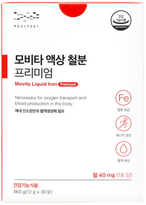 메디포스트 모비타 액상철분 프리미엄 30포, 1개, 30회분