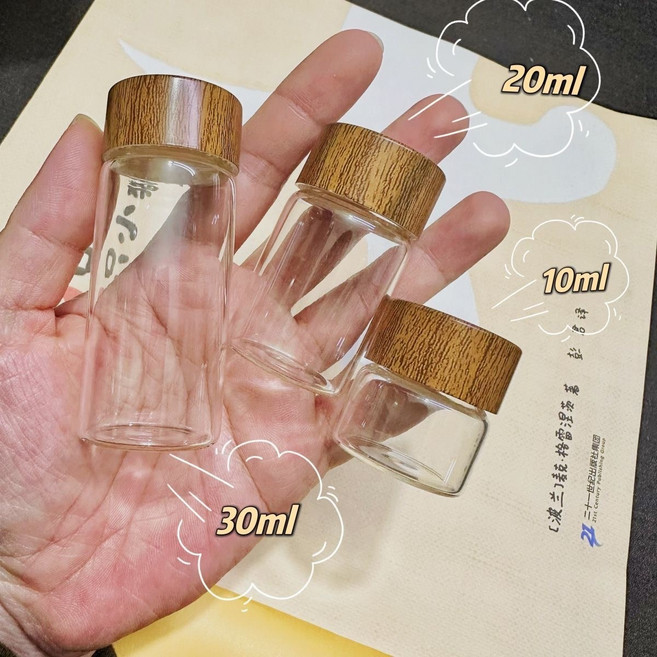 커피 넣고 다니는 작은병 출근 시 휴대하기 좋은 커피콩 차 분장용 유리병 유리 밀폐용기 소형 식품 등급 밀폐병 커피가루 보관병 커피콩 보관병 차 보관병 휴대용 유리병, 3개