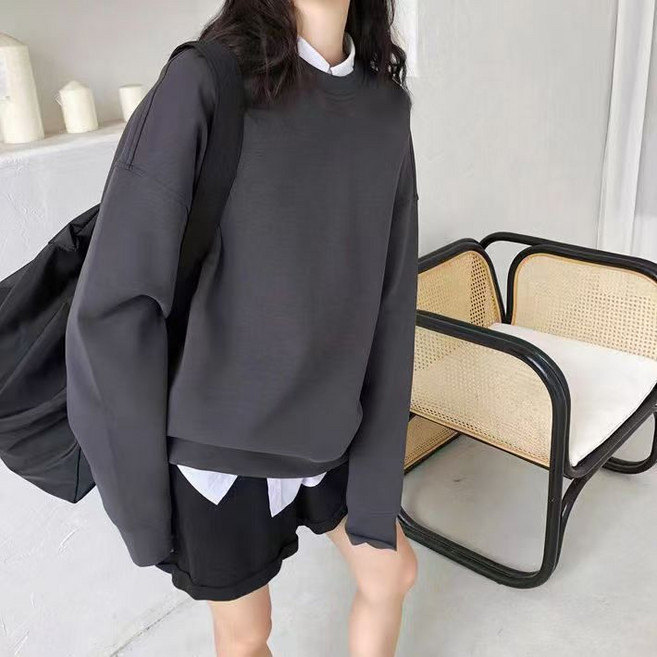 퀄리티 좋은 두꺼운 맨투맨 부드럽고 보풀방지 오버사이즈 편안한 겨울 데일리 캐주얼