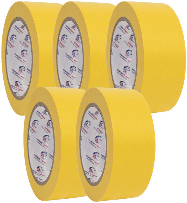 다용도 컬러 종이테이프 문구용 제본용 45mm x 40M, 5개, 노랑