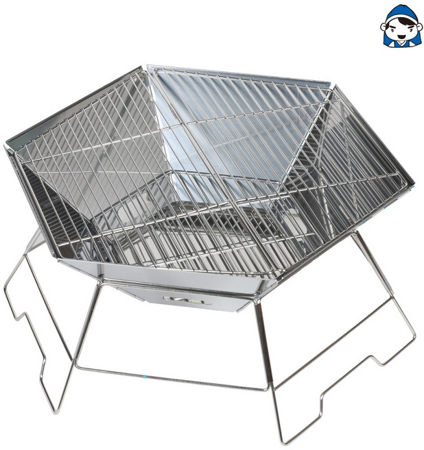 갑도리 석도리 캠핑 육각 화로대 불멍 캠핑 화로 바베큐그릴, 1개