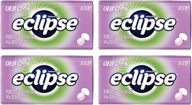 이클립스 포도향 무설탕 캔디, 4개, 34g