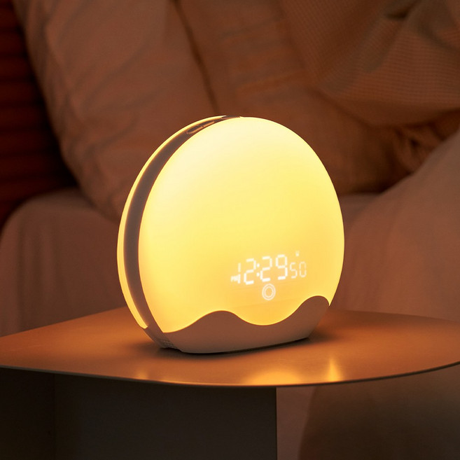 디얼 lot 앱연동 미라클모닝 양면 탁상형 알람시계, 화이트(단일)