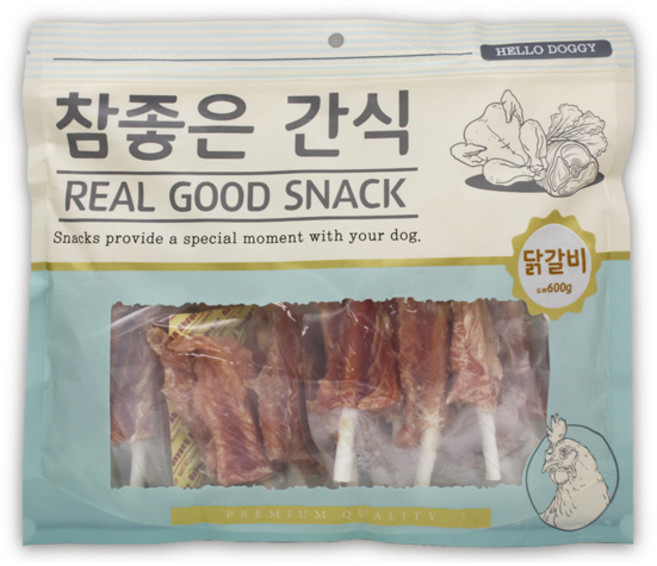 헬로도기 참좋은간식 건조간식, 닭갈비, 400g, 9개