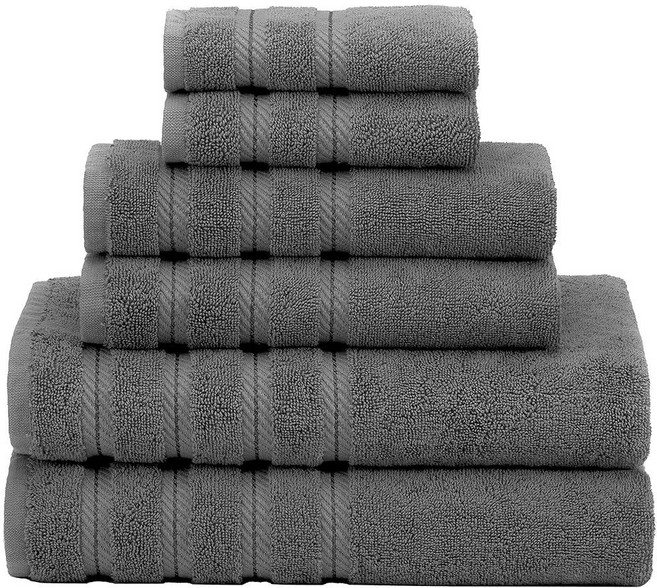 American Soft Linen 6종류 100% 터키산 천연 면 프리미엄 & 럭셔리 타월 세트 욕실 및 주방 목욕 타월 2개 핸드 타월 2개 및 수건 2개