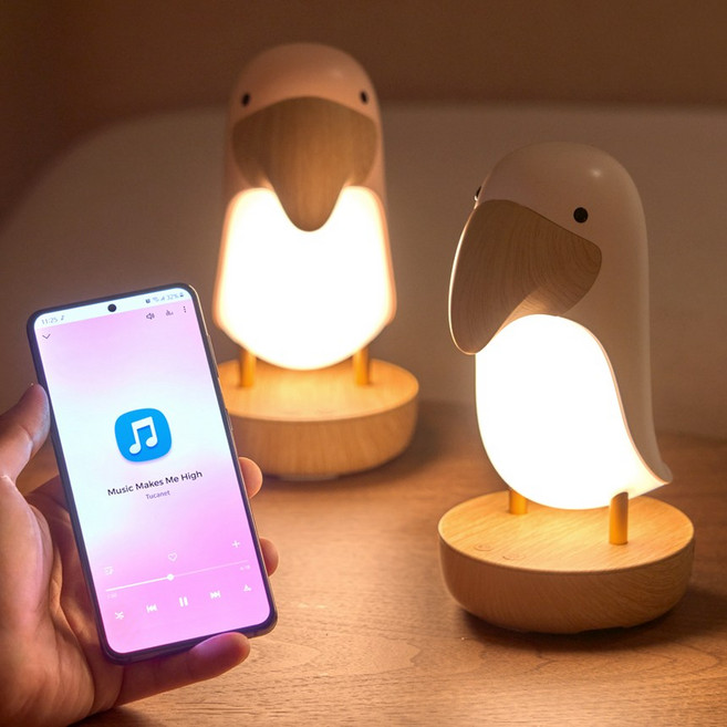 블루투스 무드등 스피커 2컬러 감성 조명 캠핑 침실 무드조명, 화이트